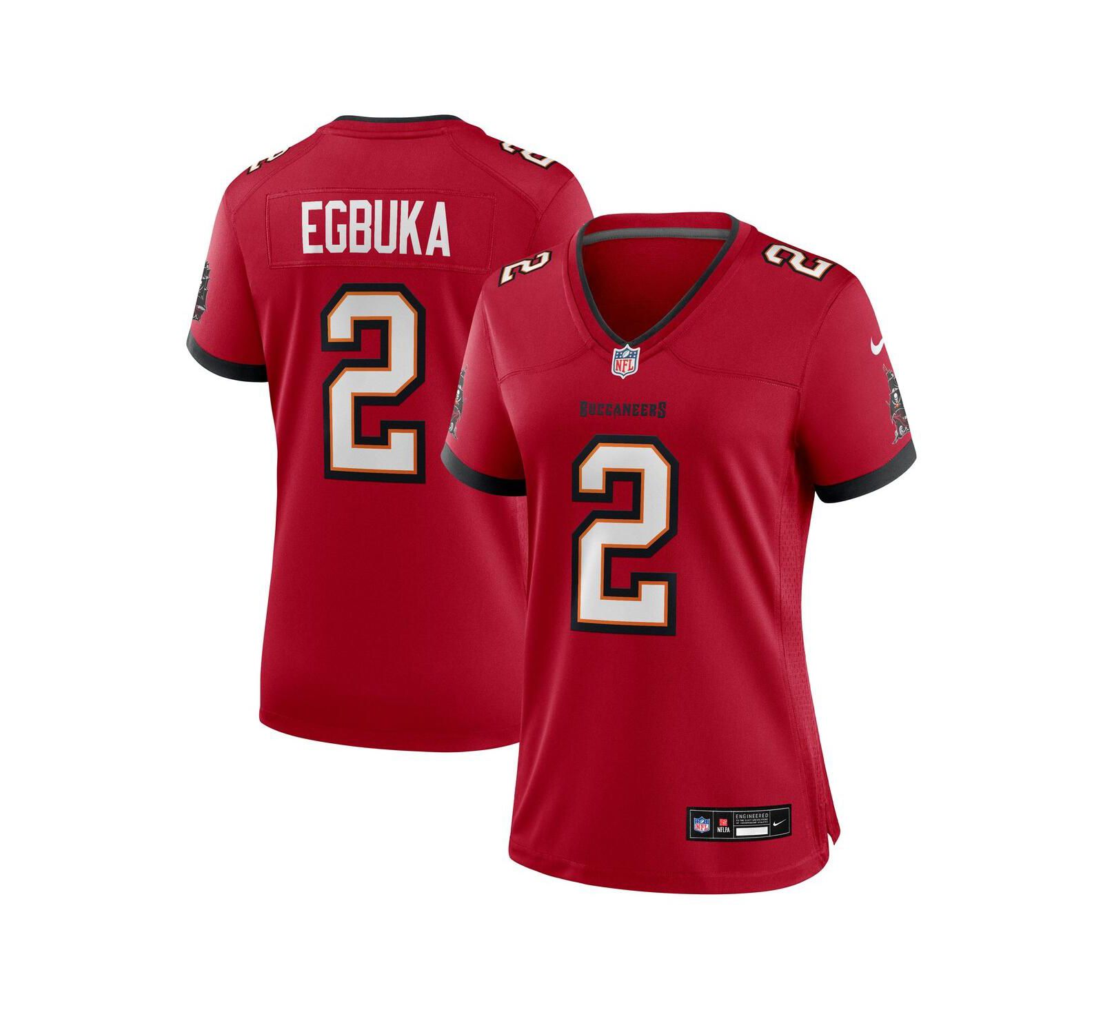 Nike Women's Emeka Egbuka Red Tampa Bay Buccaneers Team Game Jersey