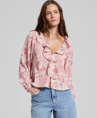 And Now This Women's Ruffled Peplum Top, Macy's Exclusive