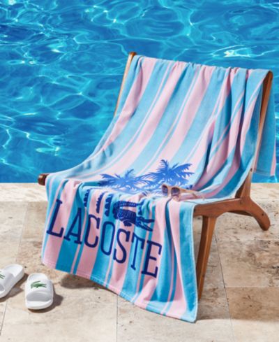 Lacoste Palm Trees Cotton Beach Towel, 36" x 72"