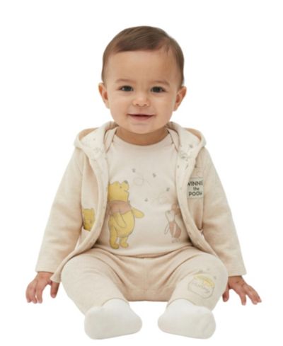 Комплект из 3 предметов Disney Baby Boys' Winnie the Pooh: куртка с капюшоном, боди и брюки