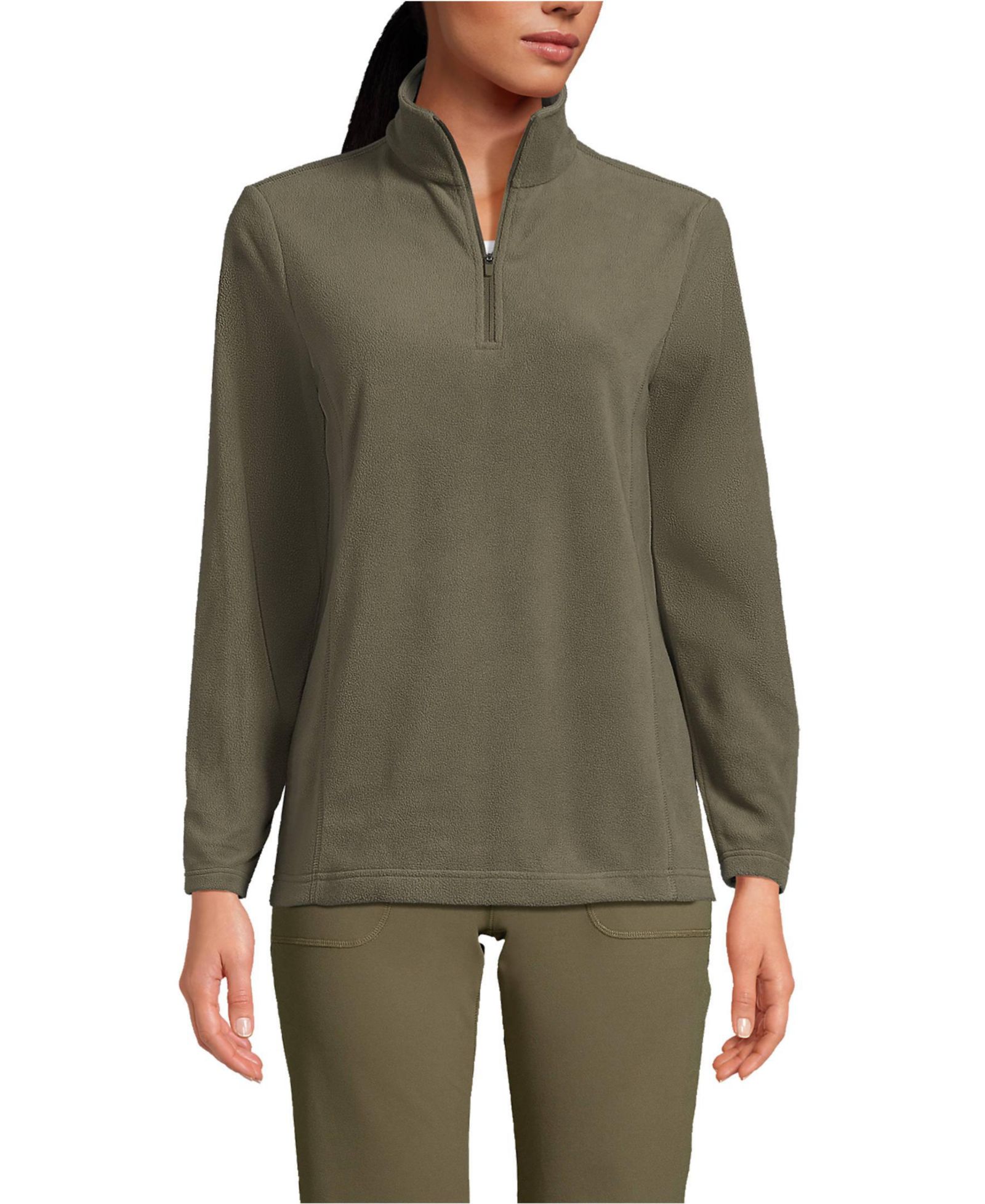 Женский флис Lands' End Anyweather Quarter Zip Pullover