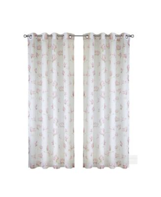 Штора Habitat Magnolia с цветочным принтом, акварельный стиль, 52" x 108"