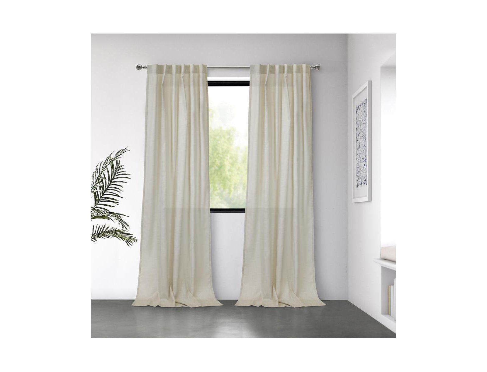 Штора Habitat Bolton Light Filtering Dual Header Weave Linen