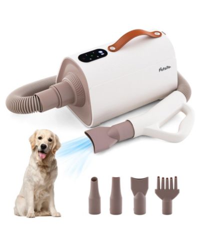 Gymax Dog Dryer Pet Hair Blower w/Negative Ion Function LED Screen Temperature Control