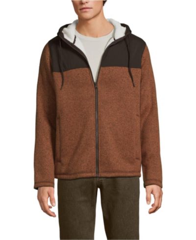 Мужская куртка Lands' End Sweater Fleece Mixed Media Full Zip