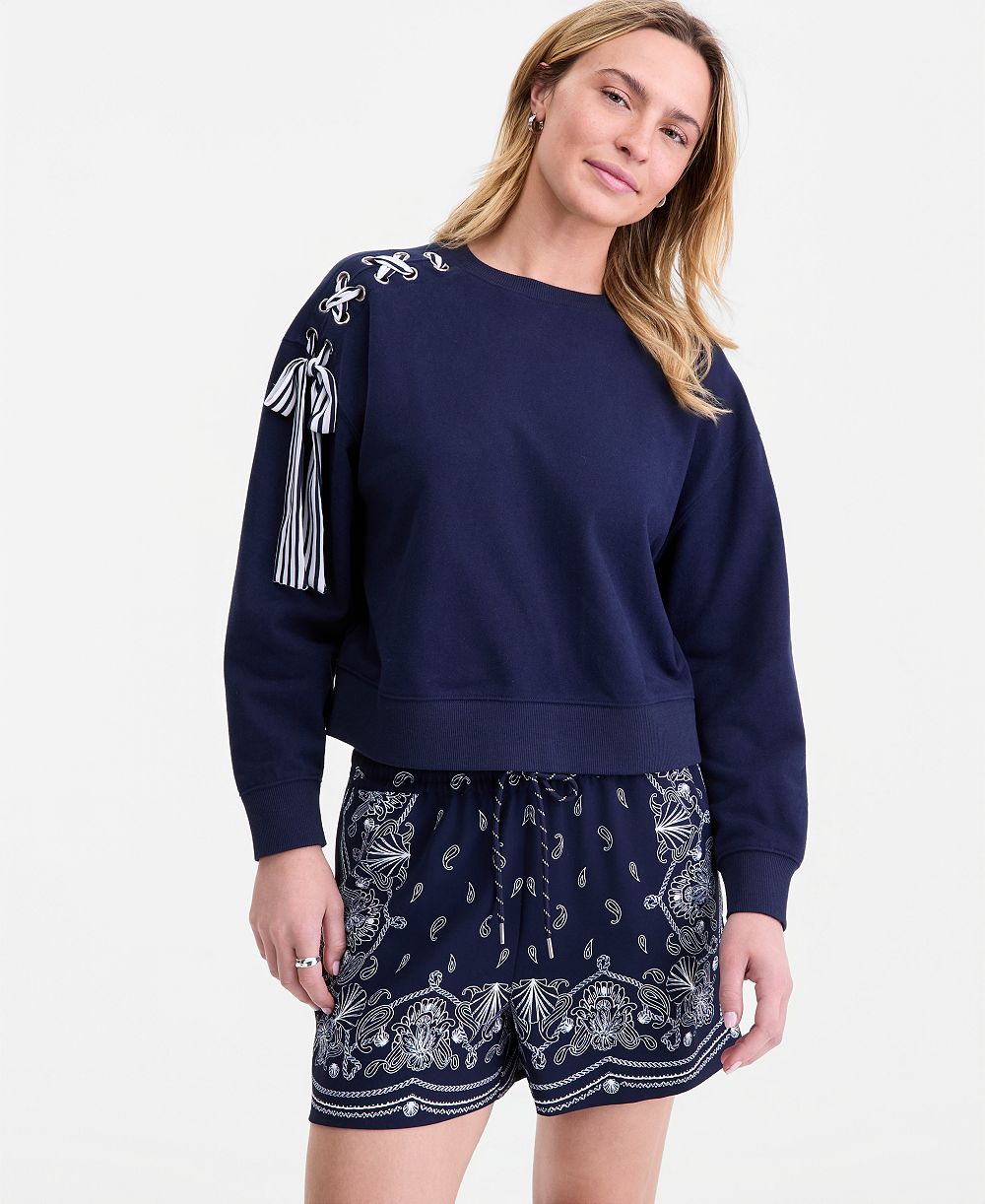 Женский свитшот On 34th Lace-Up Shoulder