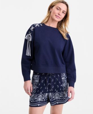 Женский свитшот On 34th Lace-Up Shoulder