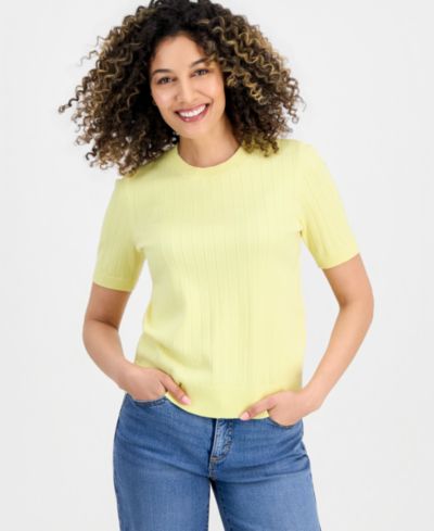 Женский джемпер Style & Co Petite Fine Gauge Rib Crewneck