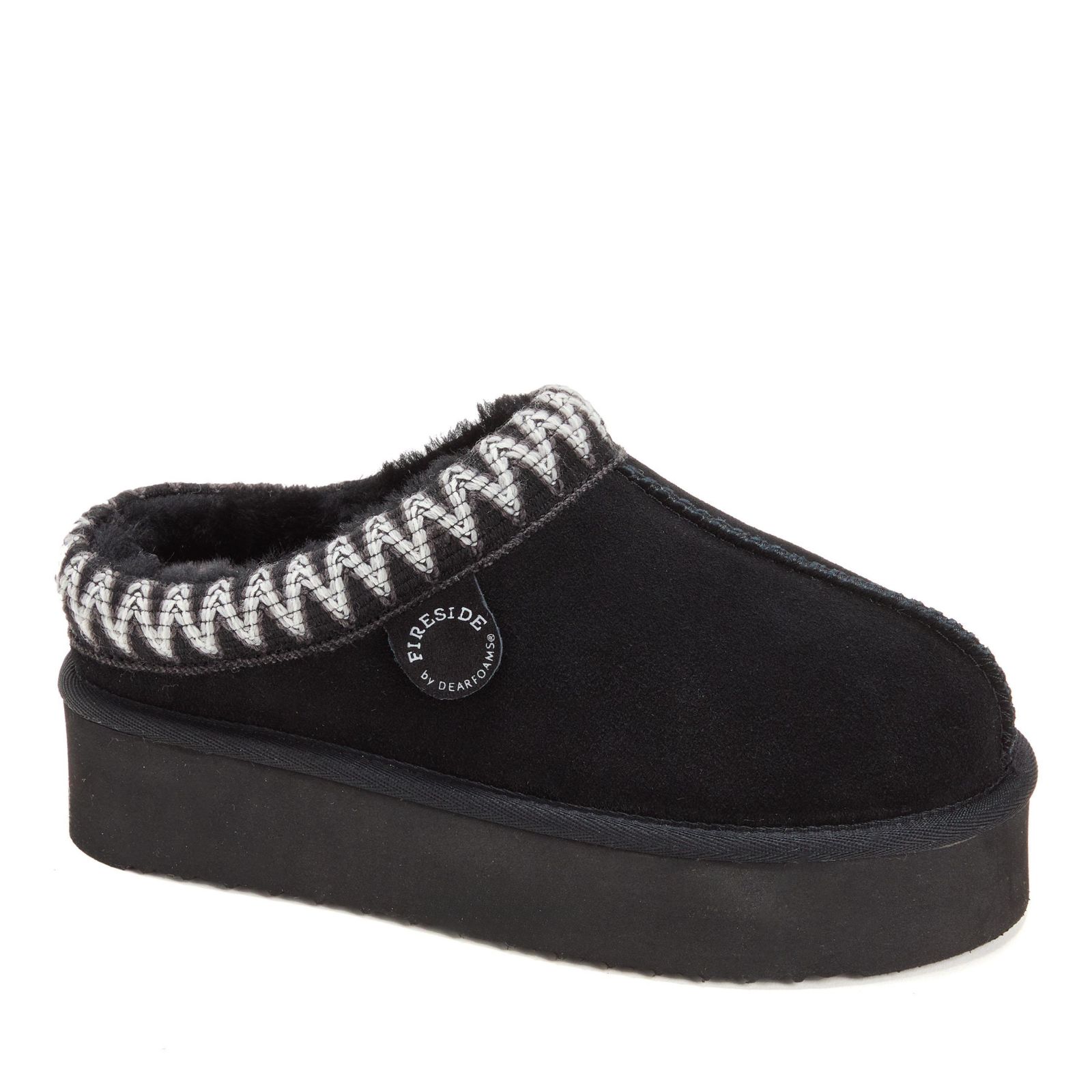 Женские сабо Dearfoams Fireside Queenstown Genuine Shearling с вышивкой