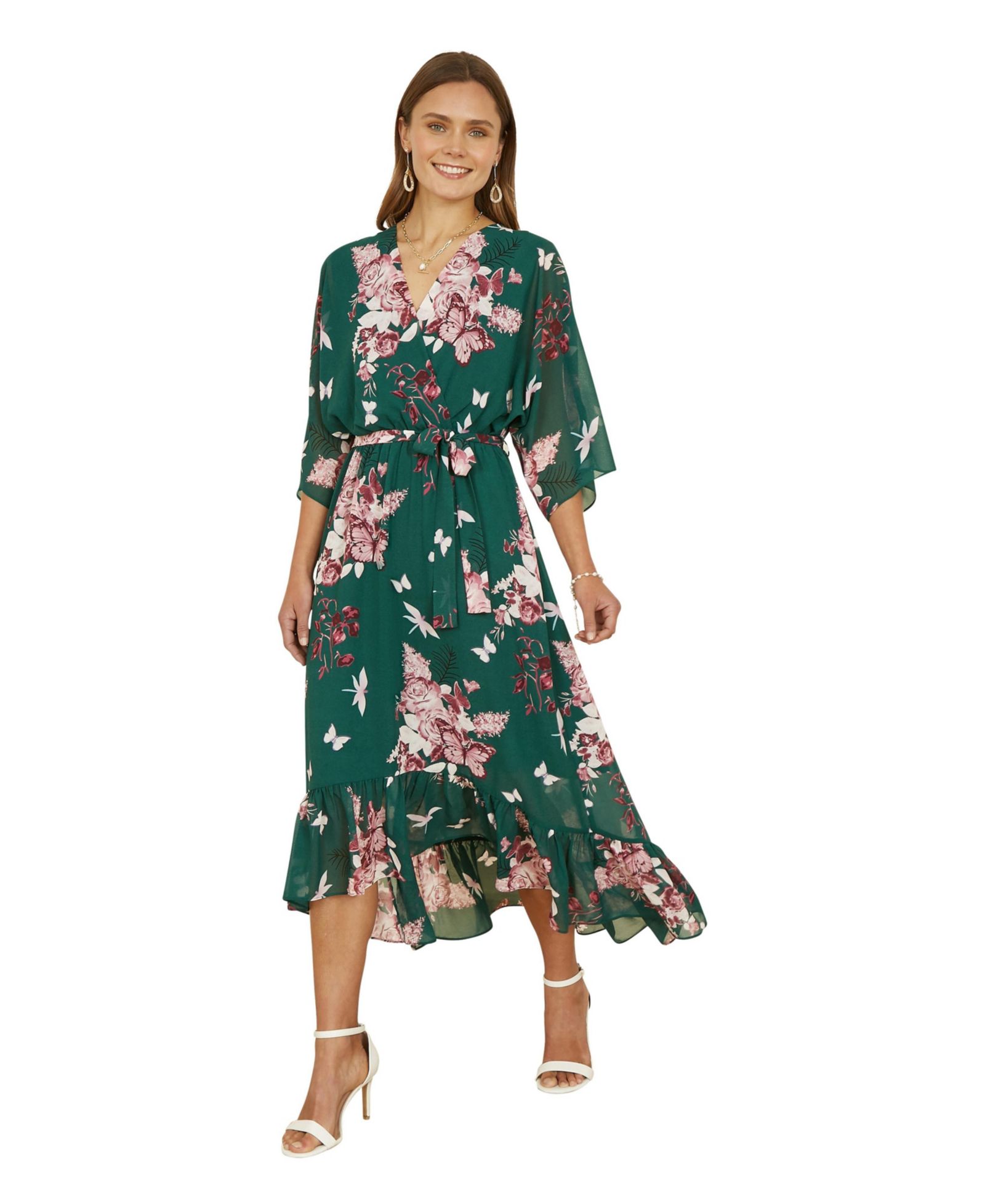 Женское платье Yumi Floral Dipped Hem