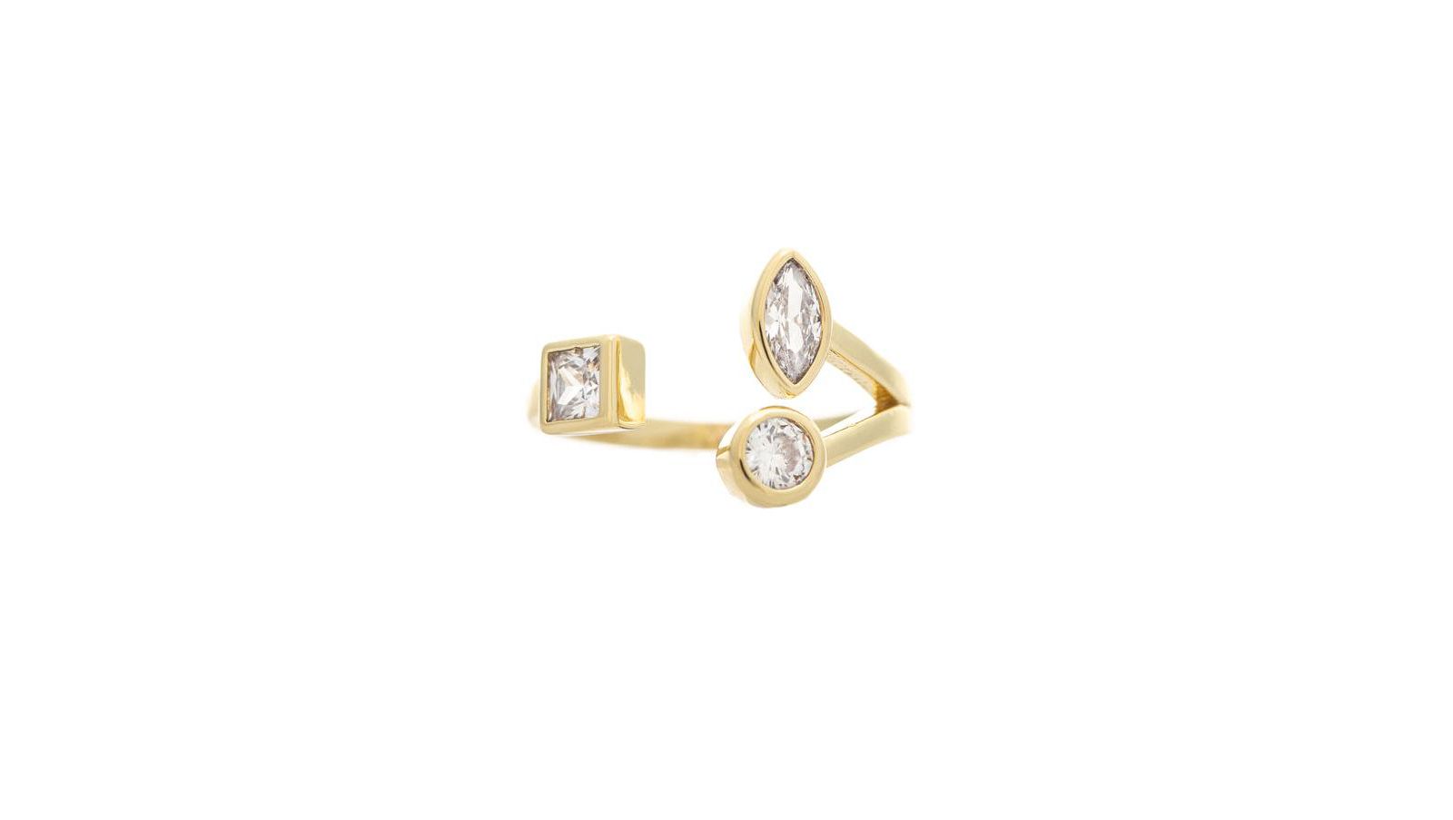 Кольцо Rivka Friedman Cubic Zirconia Open Trio