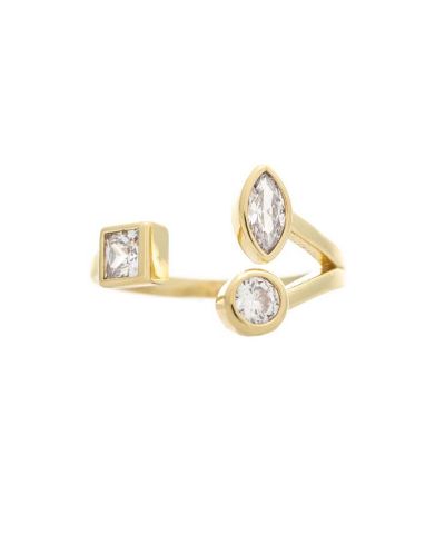 Кольцо Rivka Friedman Cubic Zirconia Open Trio