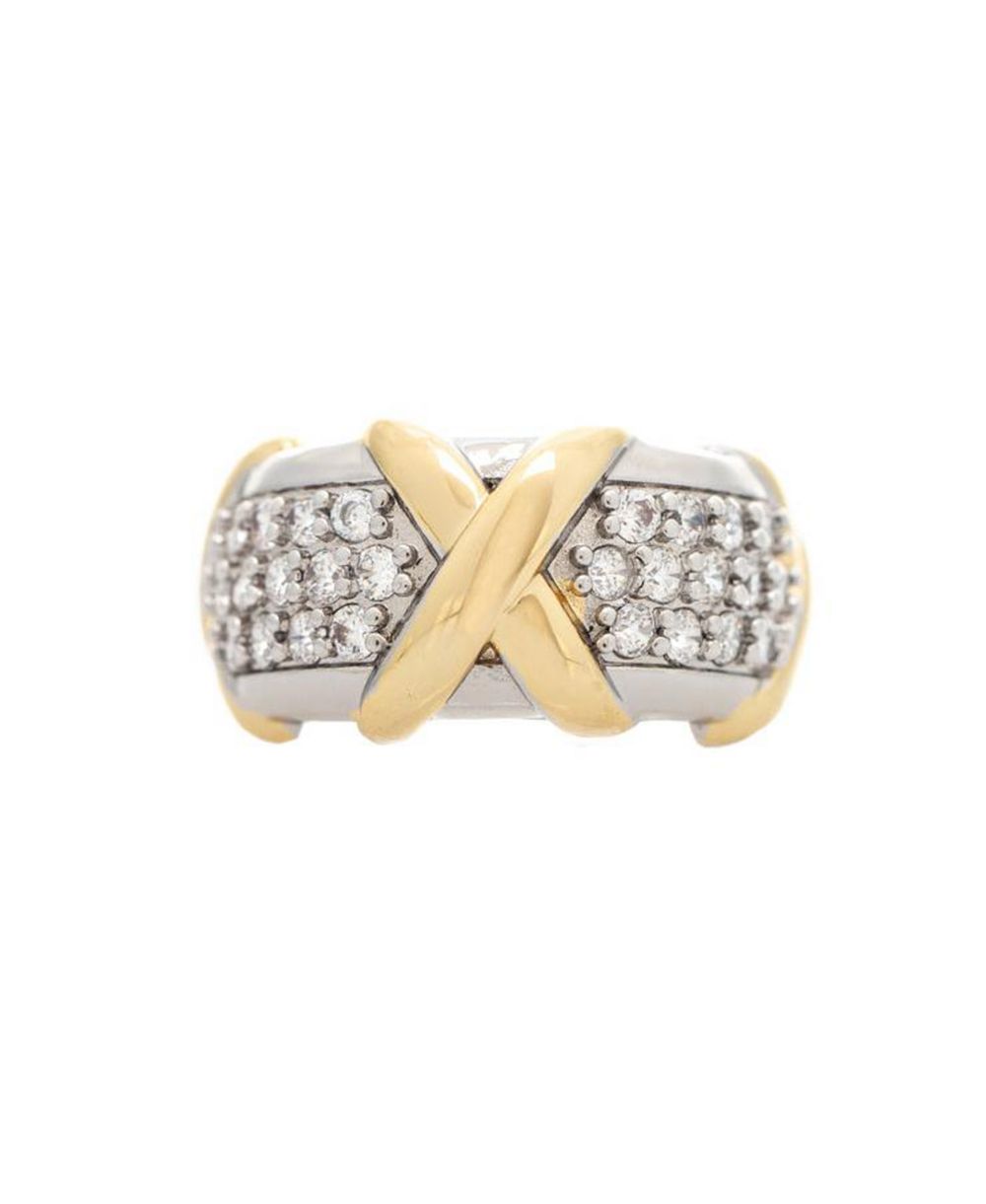 Rivka FriedmanMixed Metal + CZ Criss Cross Ring