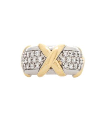Кольцо Rivka Friedman Mixed Metal + CZ Criss Cross