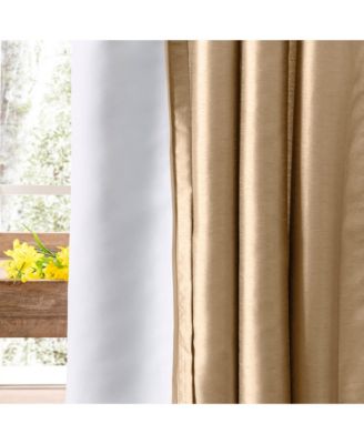 Ellis Curtain Luna Faux-Silk Rod Pocket/Back Tab Tailored Pairs - 100x84"
