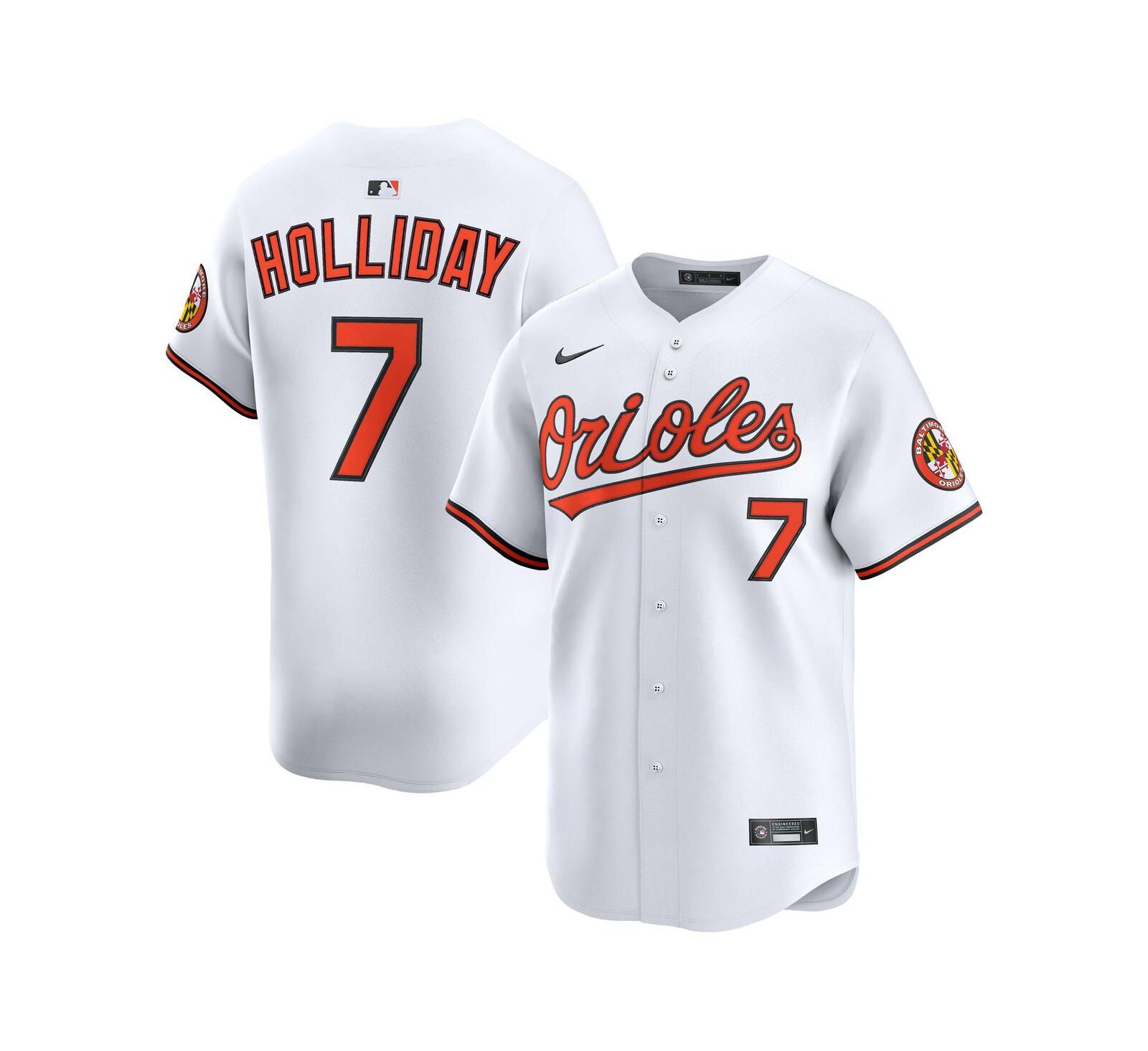 Nike Мужской Jackson Holliday White Baltimore Orioles Home Limited Jersey