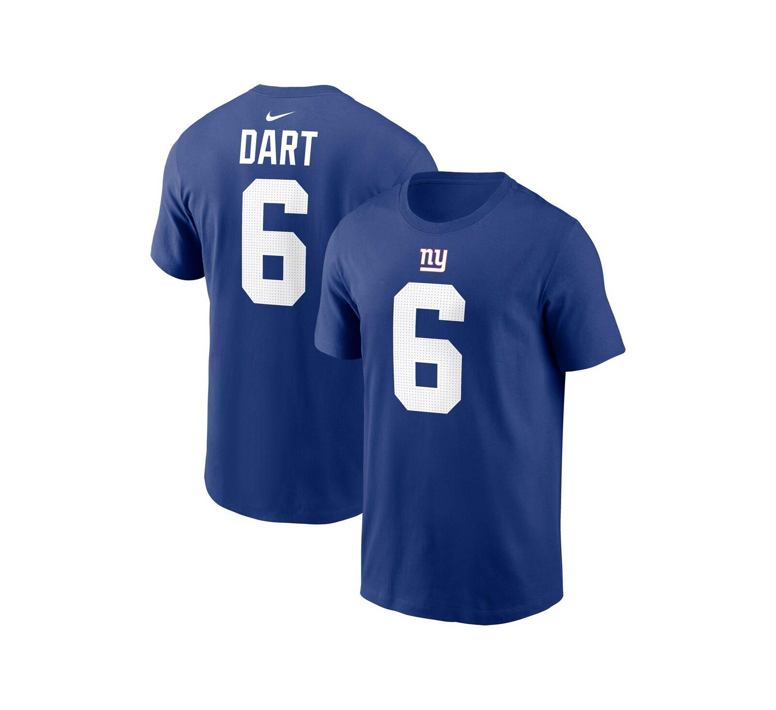 Nike Men's Jaxson Dart Royal New York Giants Name & Number T-Shirt