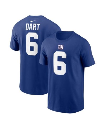 Мужская футболка Nike Jaxson Dart Royal New York Giants Name & Number