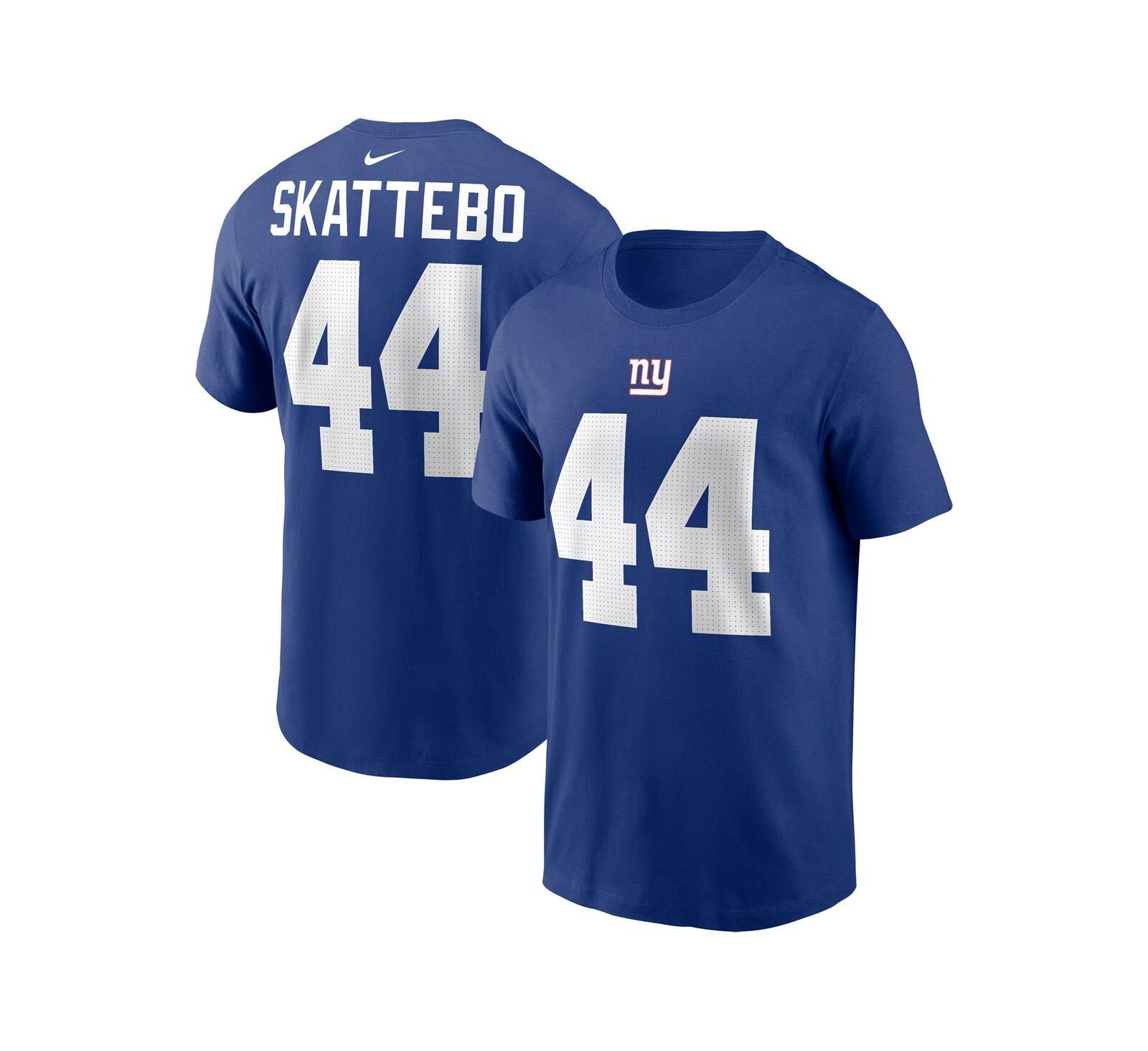 Мужская футболка Nike Cam Skattebo Royal New York Giants Name & Number