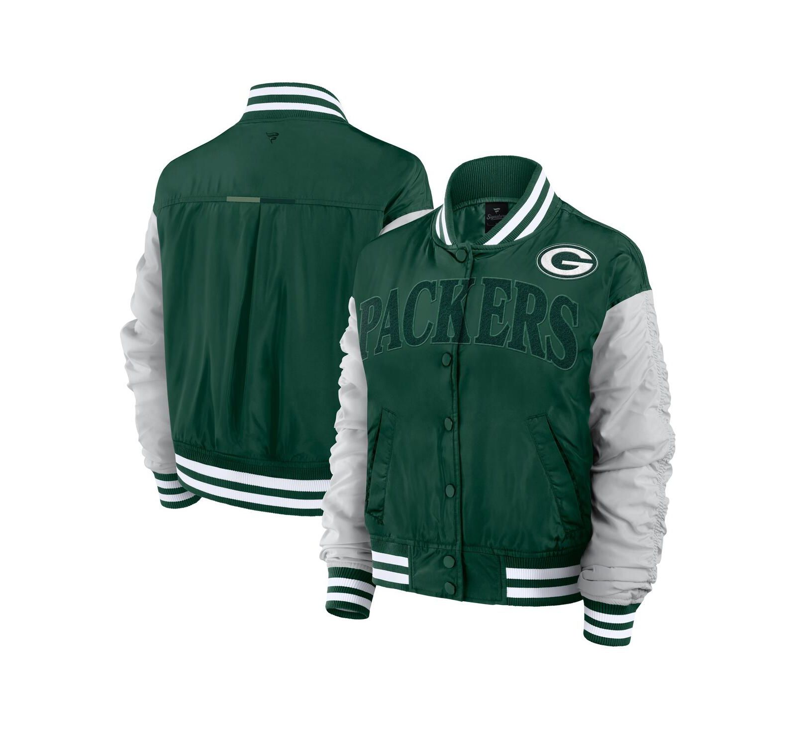 Fanatics Women's Green Green Bay Packers Elements Wave Full-Snap Jacket
