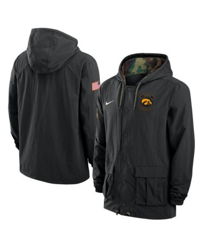 Мужская куртка Nike Black Iowa Hawkeyes 2025 NCAA Military Appreciation Full-Snap Jacket