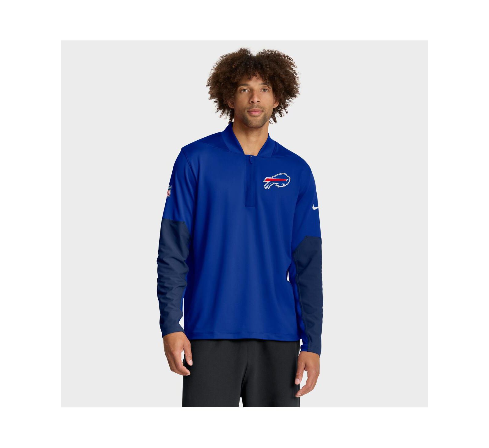 Nike худи Buffalo Bills Sideline Dri-FIT Half-Zip, мужской, королевский синий