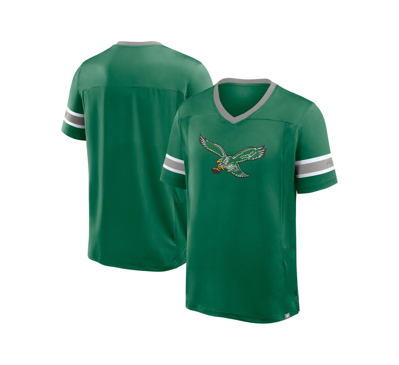 Fanatics Мужская футболка V-образного выреза Philadelphia Eagles Hometown Premium Hashmark Kelly Green