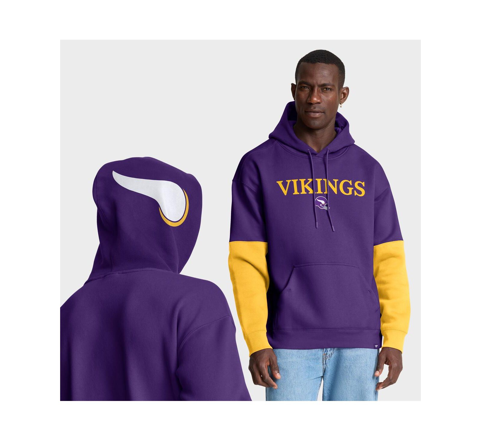 Fanatics Мужское худи Retro Pullover с логотипом Minnesota Vikings в цвете Purple
