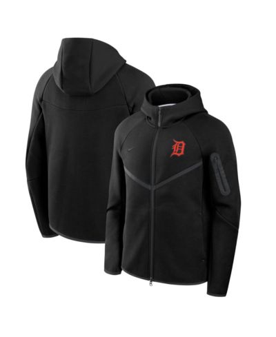 Мужская куртка-толстовка Nike Black Detroit Tigers Tech Fleece Windrunner Full-Zip