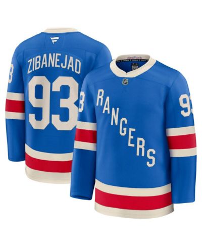 Мужская джерси Fanatics Mika Zibanejad Blue New York Rangers Centennial Premium