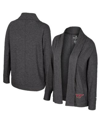 Colosseum Women's Charcoal Virginia Tech Hokies Dash Cardigan