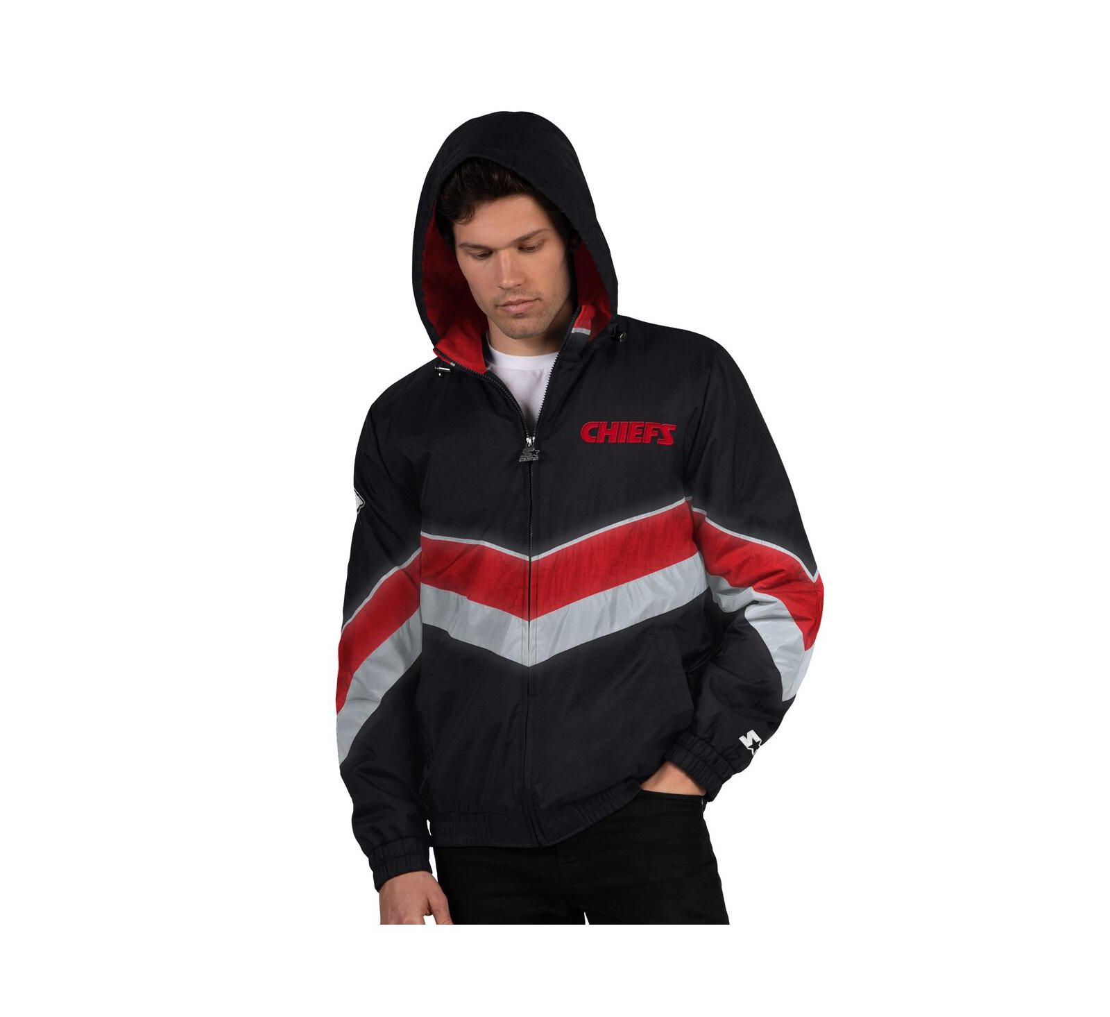 Starter Men's Black/Red Kansas City Chiefs Thursday Night Gridiron Full-Zip Jacket