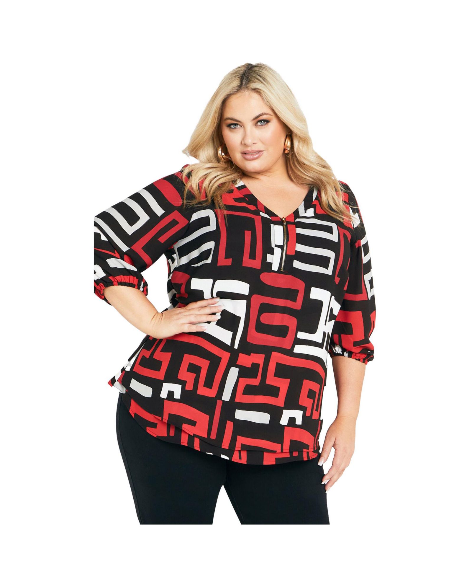 AVENUE Women's Meila Zip Top