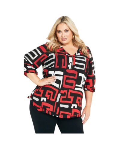 AVENUE Women's Meila Zip Top