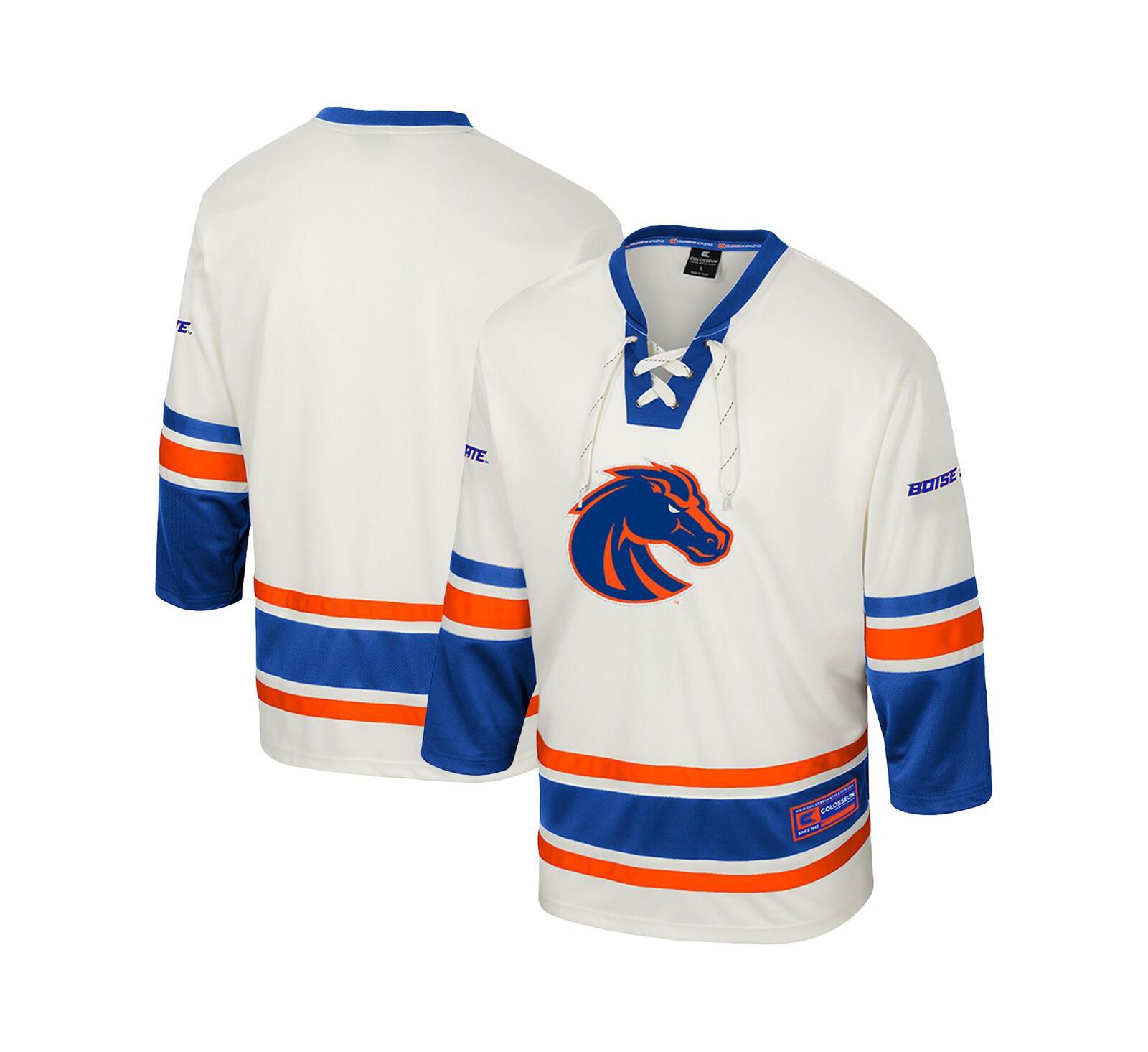 Colosseum Men's Cream Boise State Broncos Puck Proud Fashion Hockey Jersey