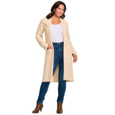 AVENUE Women's Cable Cardigan