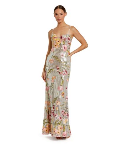 Вечернее платье Mac Duggal Women's Sleeveless Bustier Floral Applique