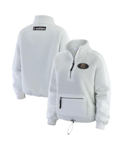 WEAR by Erin Andrews Women's Gray Vegas Golden Knights Polar Fleece Quarter-Zip Jacket