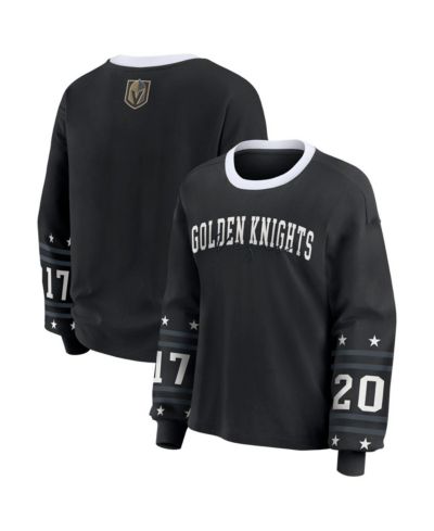 WEAR by Erin Andrews Women's Black Vegas Golden Knights Long-Sleeve Sport T-Shirt