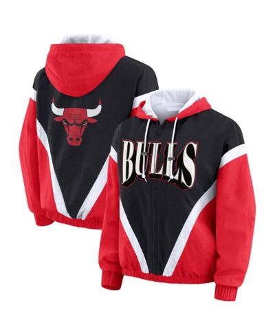 Женская ветровка-худи WEAR by Erin Andrews Chicago Bulls Color Block Full-Zip, цвет Black/Red