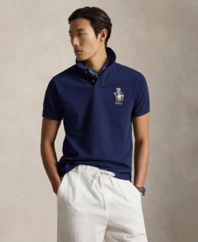 Мужская рубашка-поло Polo Ralph Lauren Custom Slim-Fit Polo Bear