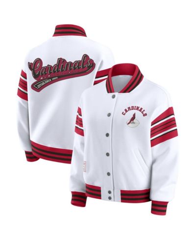 WEAR by Erin Andrews Женская флисовая толстовка-куртка Arizona Cardinals Full-Snap White