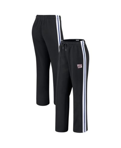 Брюки WEAR by Erin Andrews Women's Black New York Giants Color-Block Straight Leg