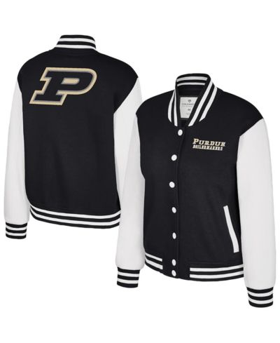 Женская флисовая куртка Colosseum Black Purdue Boilermakers French Baguette Full Snap