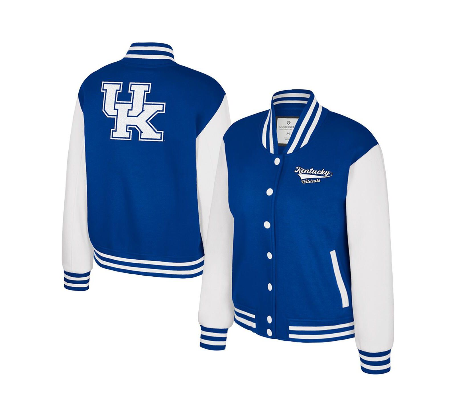 Colosseum Women's Royal Kentucky Wildcats French Baguette Full Snap Fleece Jacket