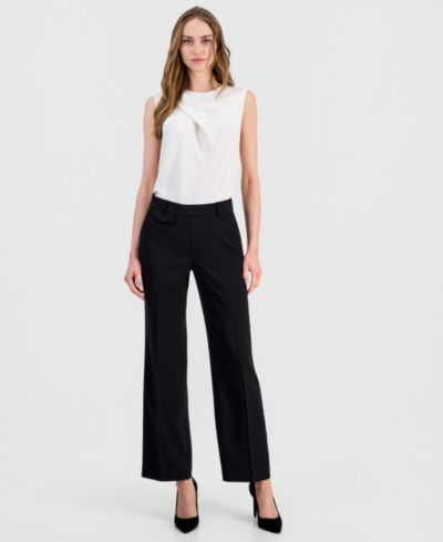 Женские брюки Anne Klein с высокой талией и широкими штанинами