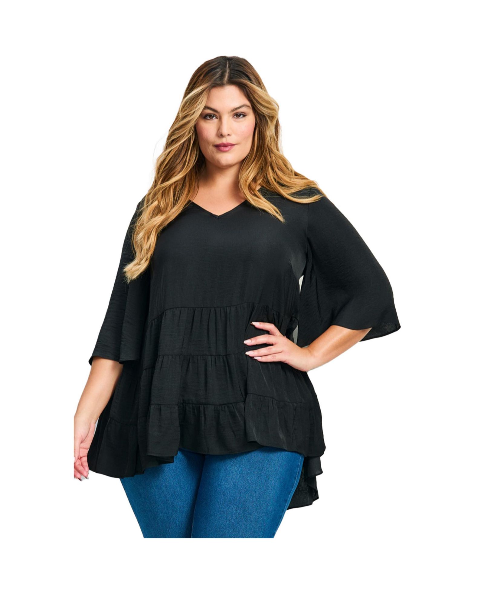 AVENUE Women's Aly Tiered Top