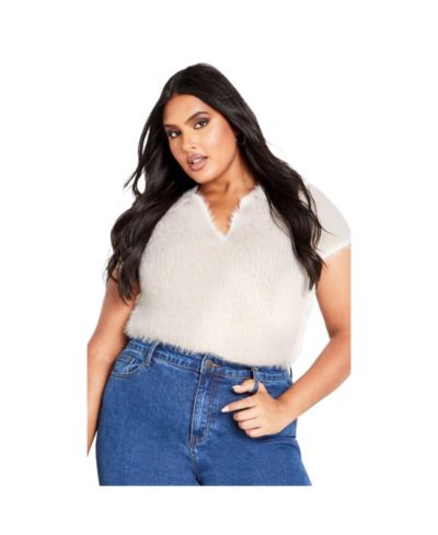 Avenue Women's Plus Size Cali Collar Sweater