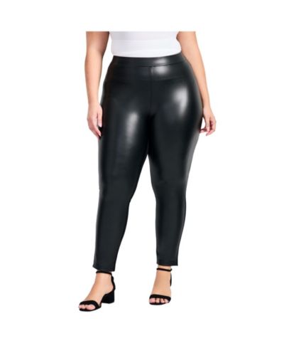 AVENUE Женские брюки из кожи и ткани Ponte