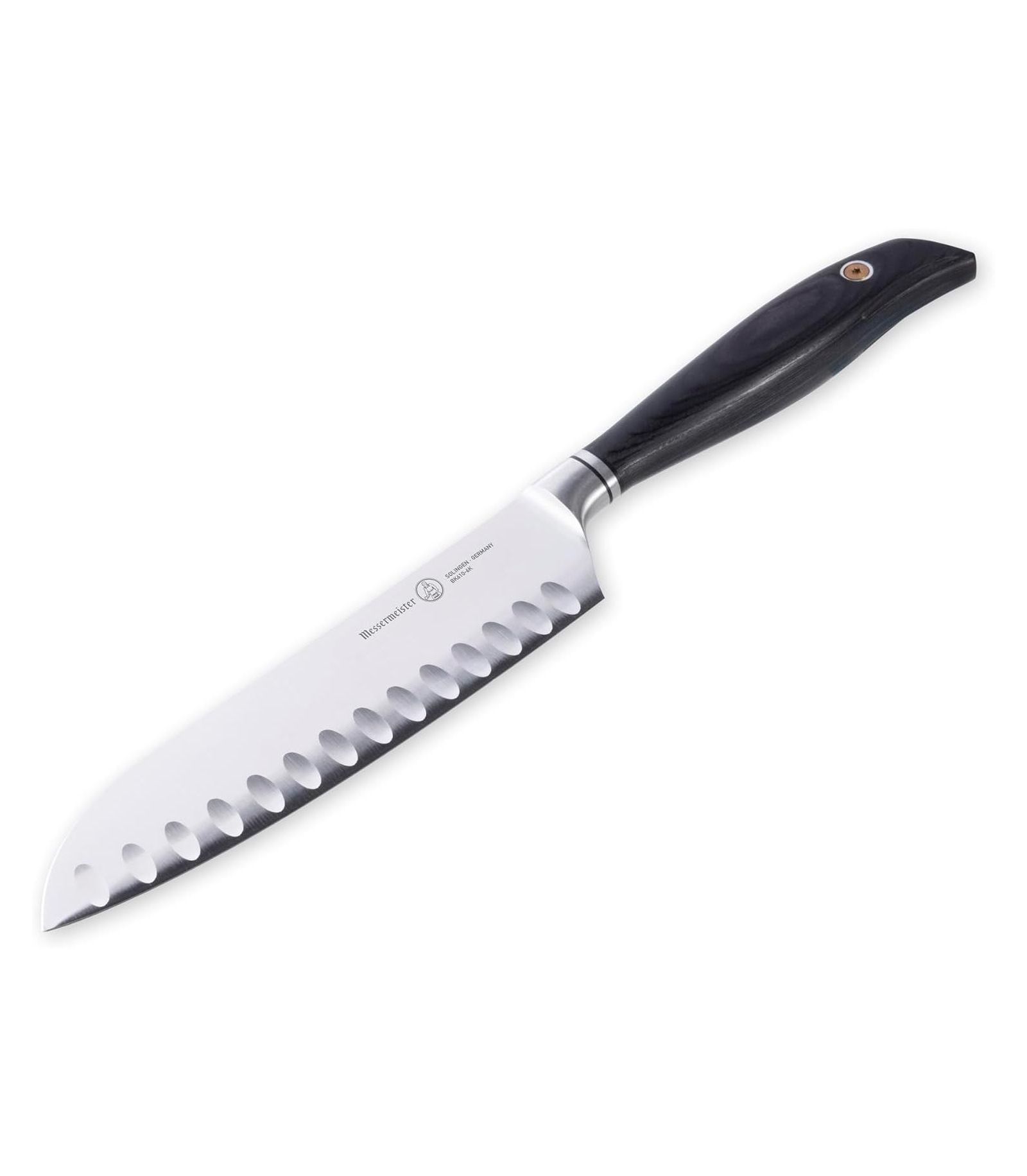 Messermeister Blacksmith Santoku Knife with Kullens / 6.5”